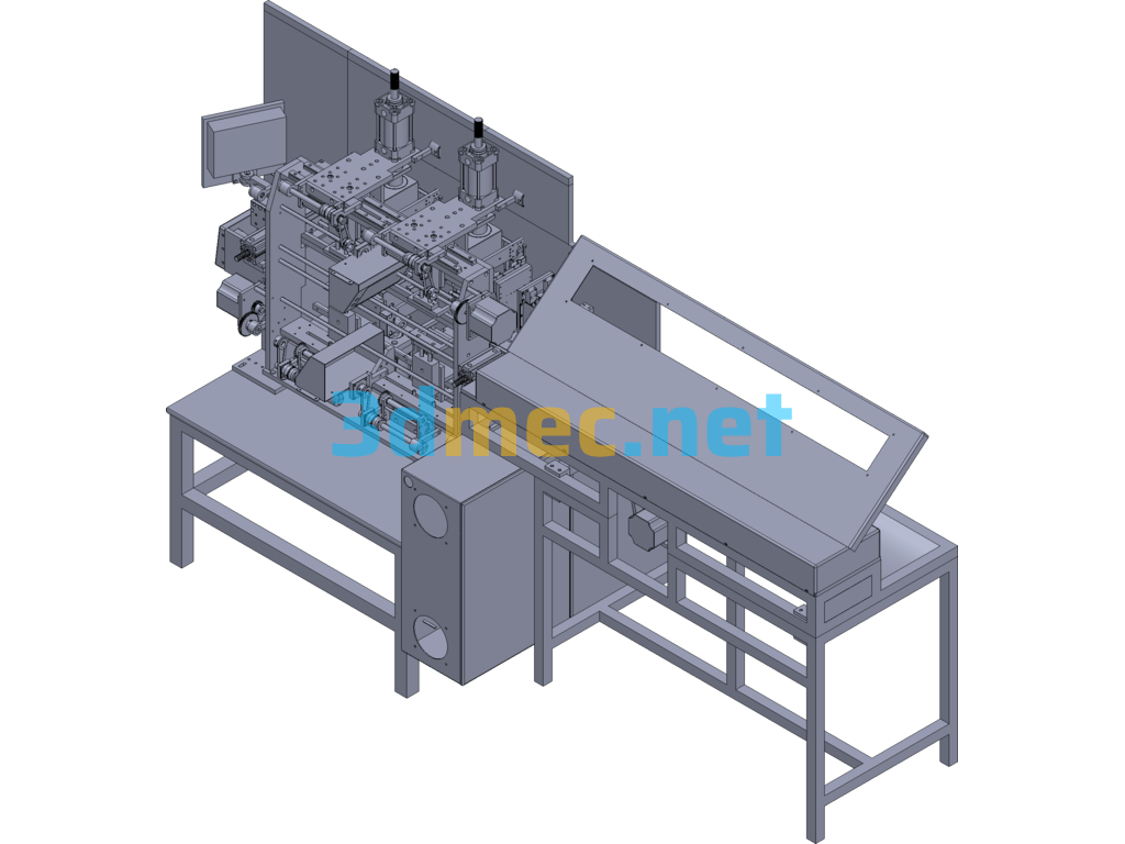 Non-Standard Automatic Hot Pressing Hot Stamping Machine - 3D Model Creo.Parametric Free Download