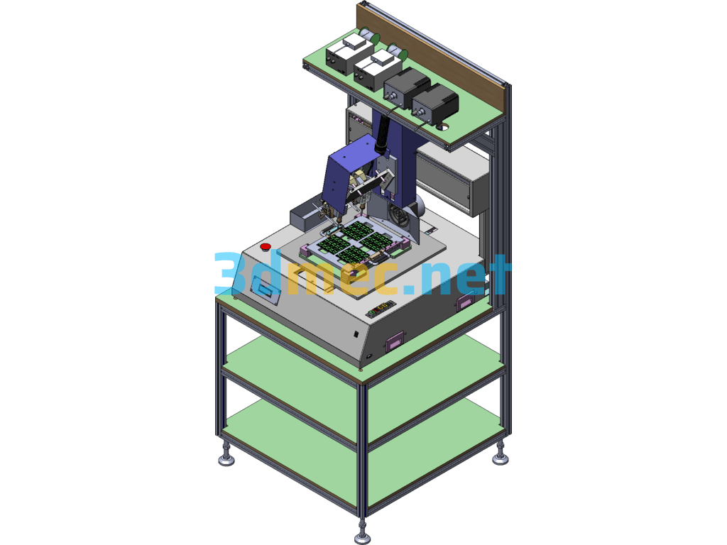 Double Head Automatic Soldering Machine - 3D Model SolidWorks Free Download