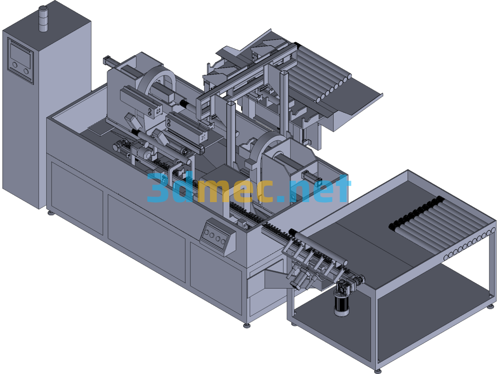 Double Manipulator Center Axis Flaw Detector - 3D Model Exported Free Download