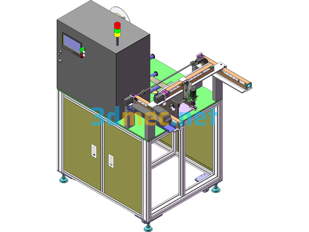 Back Panel Labeling Machine - 3D Model SolidWorks Free Download