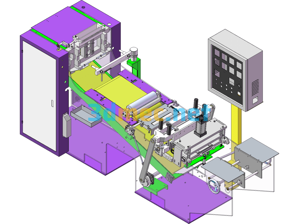 Fully Automatic Battery Casting Machine - 3D Model SolidWorks Free Download