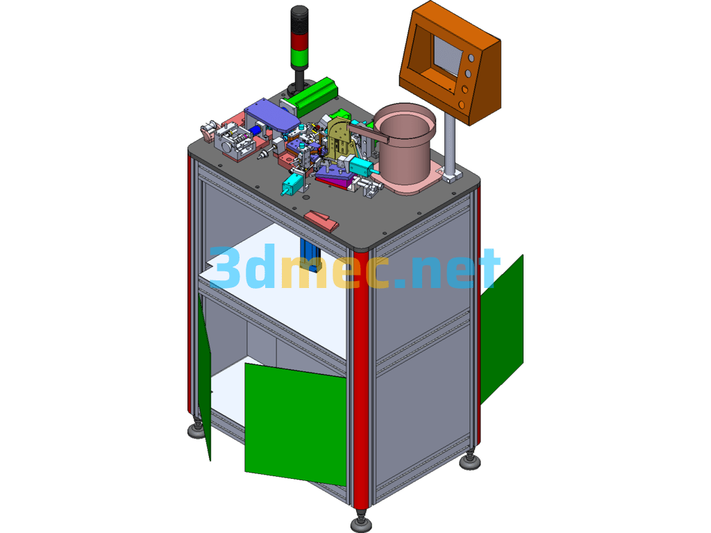 Magnetic Ring Winding Machine, Magnetic Ring Machine - 3D Model SolidWorks Free Download