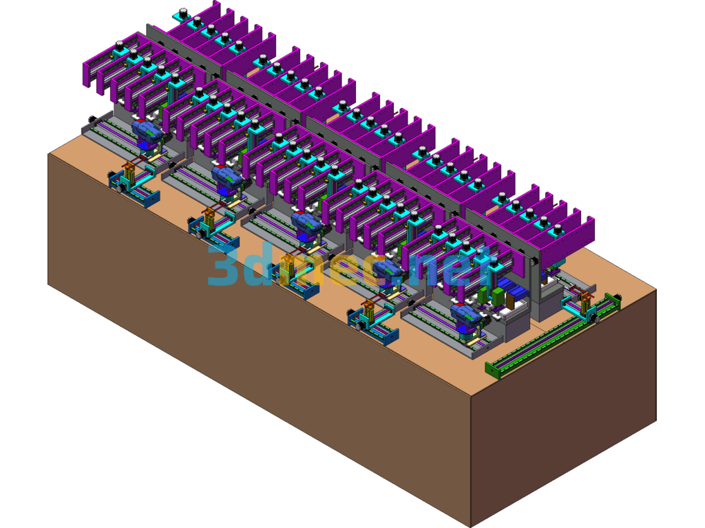 Automatic Pad Printing Machine Production Line Multi-Station Pad Printing Machine Platform - 3D Model SolidWorks Free Download