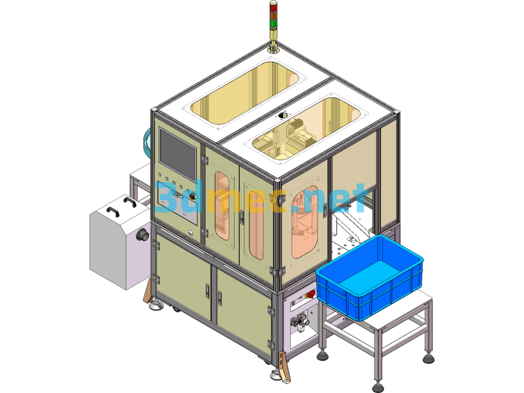 Automatic Wire Connector Laser Marking Machine - 3D Model SolidWorks Free Download