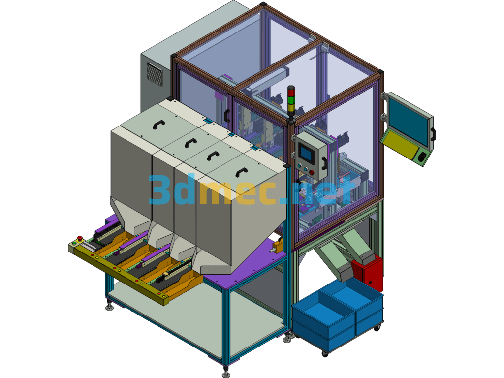 Automatic Filter Box Assembly Machine Equipment Non-Standard Automatic Machine - 3D Model Exported Free Download