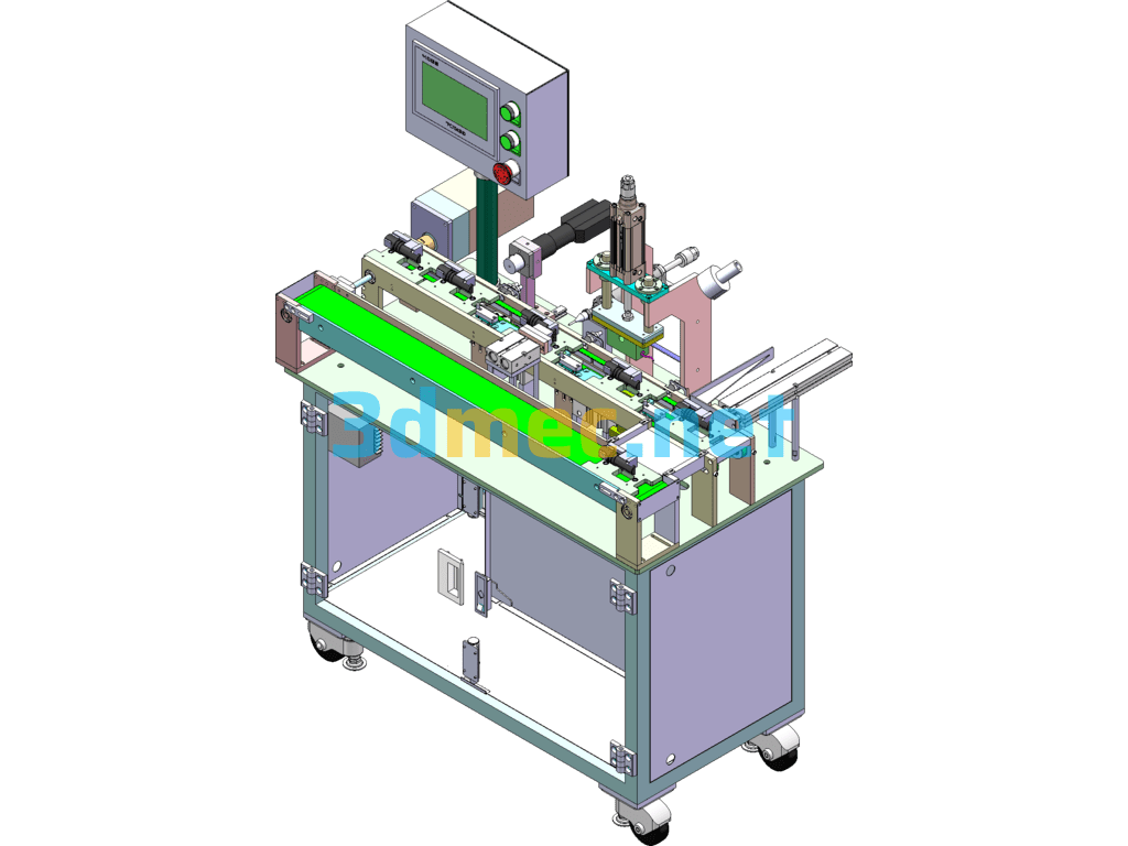 Non-Standard Fully Automatic Battery Shell Embossing Machine - 3D Model SolidWorks Free Download