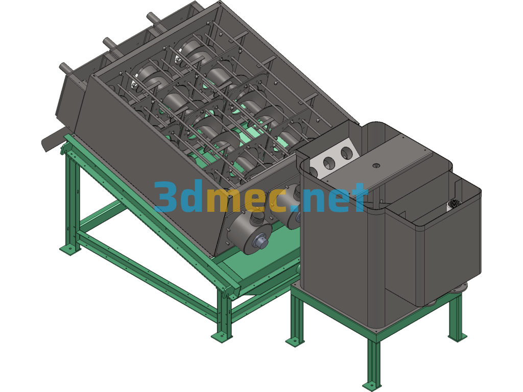 300 Series Screw Stack Sludge Dewatering Machine - 3D Model SolidWorks Free Download