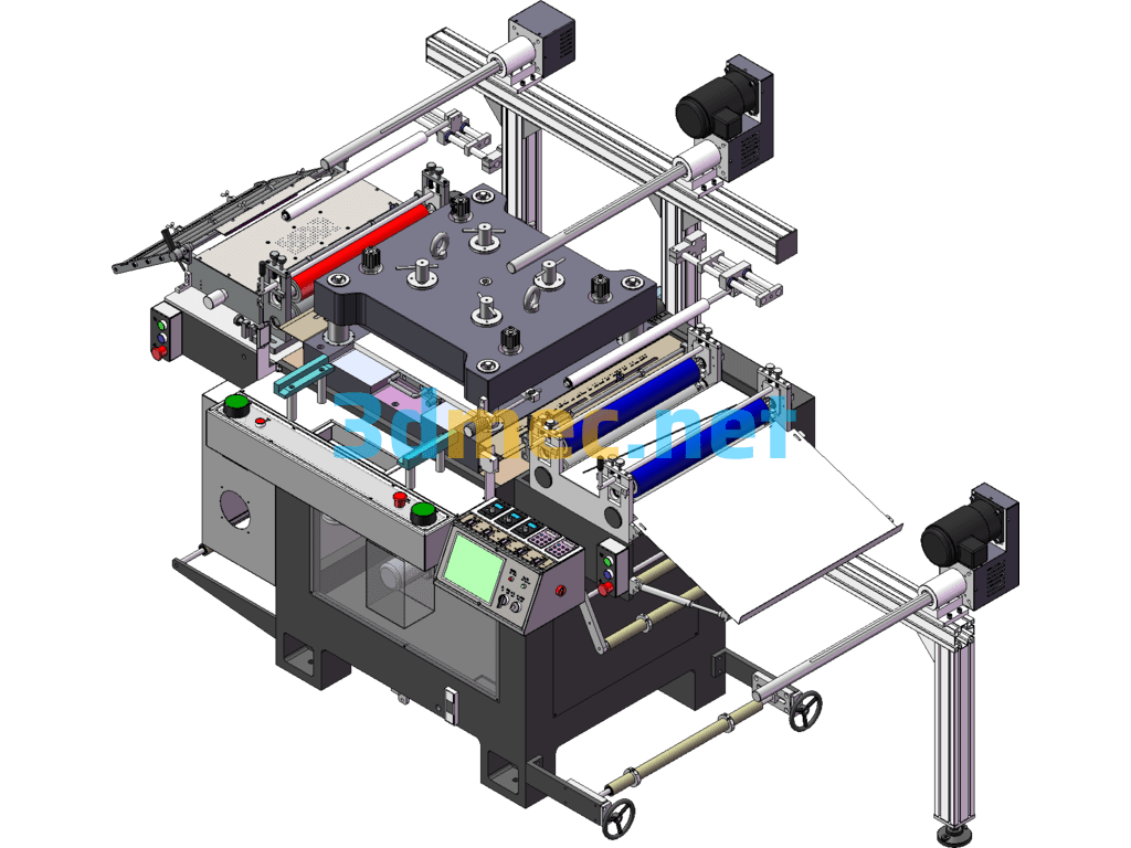 Medium Format Punching And Cutting Machine, F500 Die Cutting Machine Non-Standard Equipment - 3D Model SolidWorks Free Download