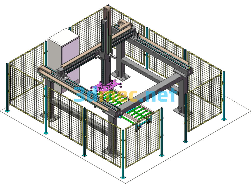 Handling Robot/Palletizing Robot - 3D Model SolidWorks Free Download