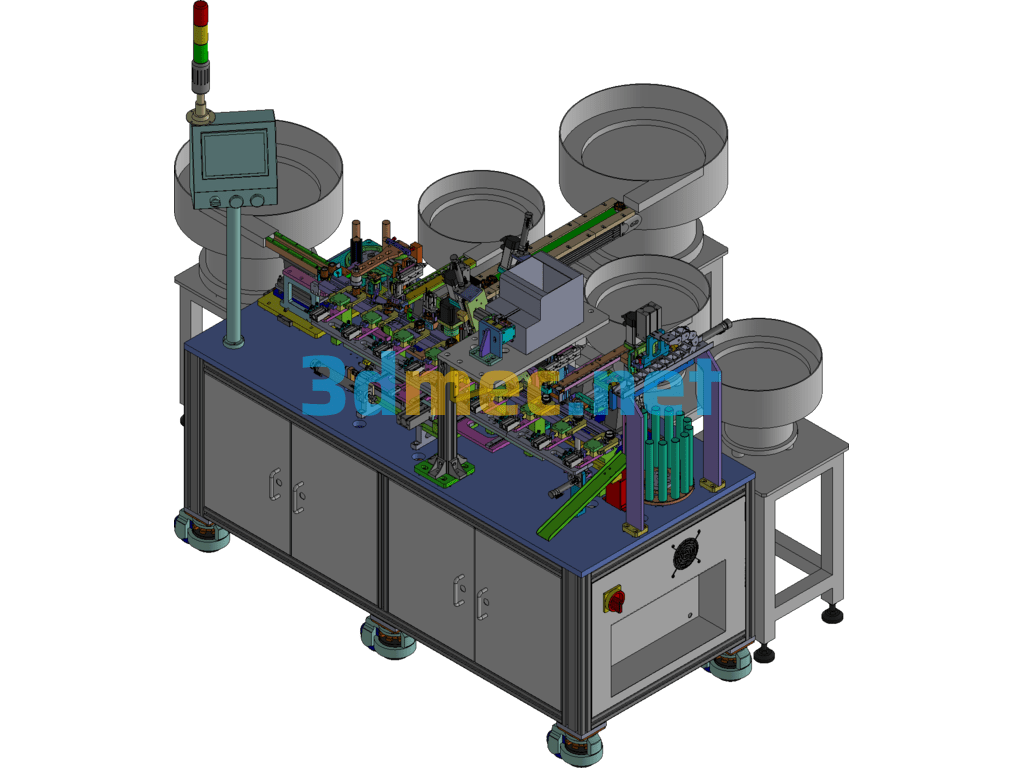 Push Button Switch Automatic Assembly Machine - 3D Model Exported Free Download