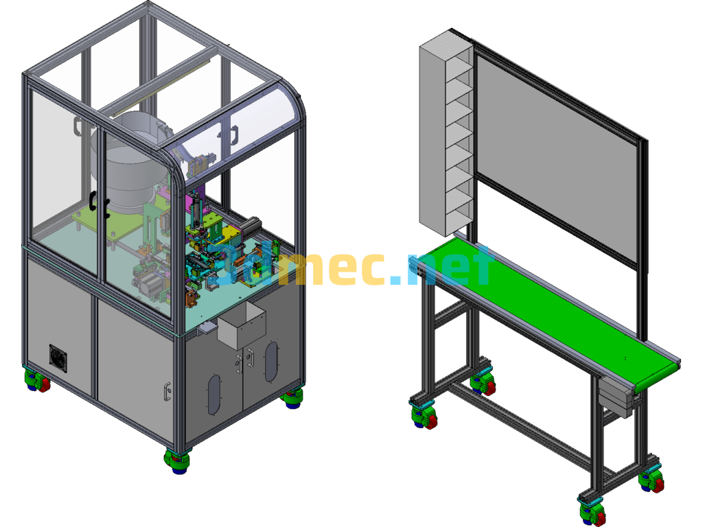 Car Door Handle Automatic Assembly Machine - 3D Model Exported Free Download