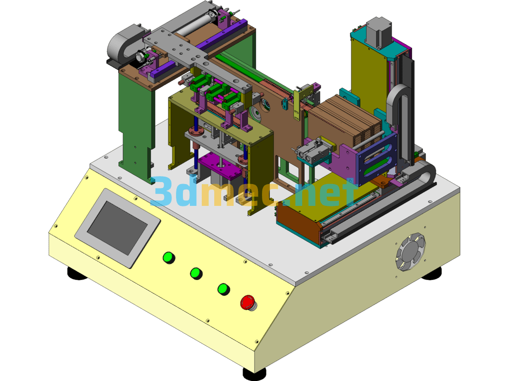 Automatic Loading Machine Desktop Machine - 3D Model SolidWorks Free Download