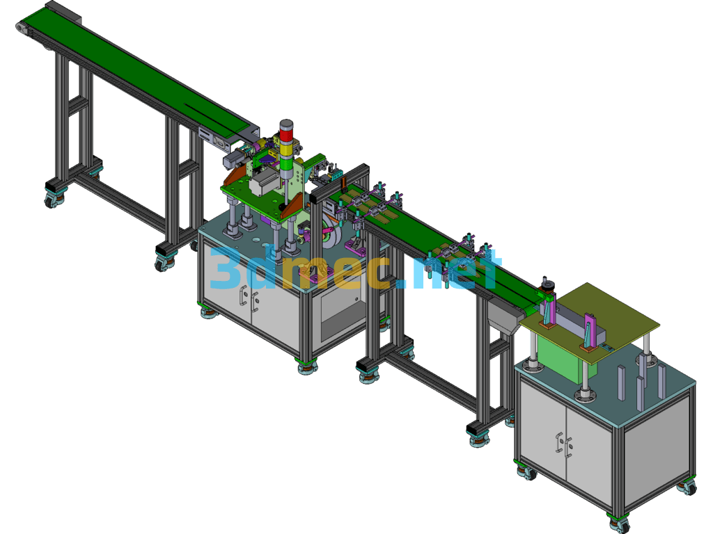 LED Light Strip Splitting And Pasting Double-Sided Tape Automatic Machine - 3D Model Exported Free Download