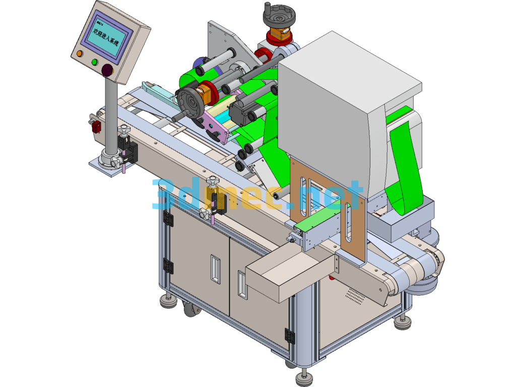 Online Printing, Labeling And Rejection Machine, The Most Complete Equipment In The Packaging Industry - 3D Model SolidWorks Free Download