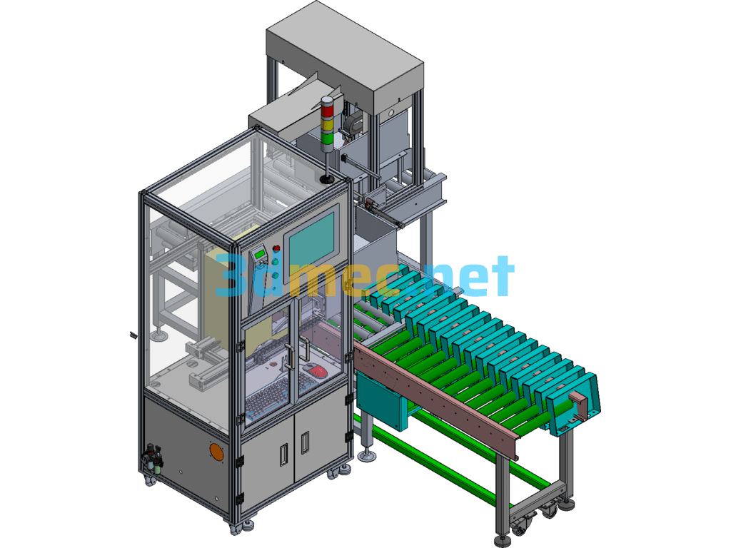 Complete Drawings Of Non-Standard Equipment For Labeling And Scanning All-In-One Machine - 3D Model Exported Free Download