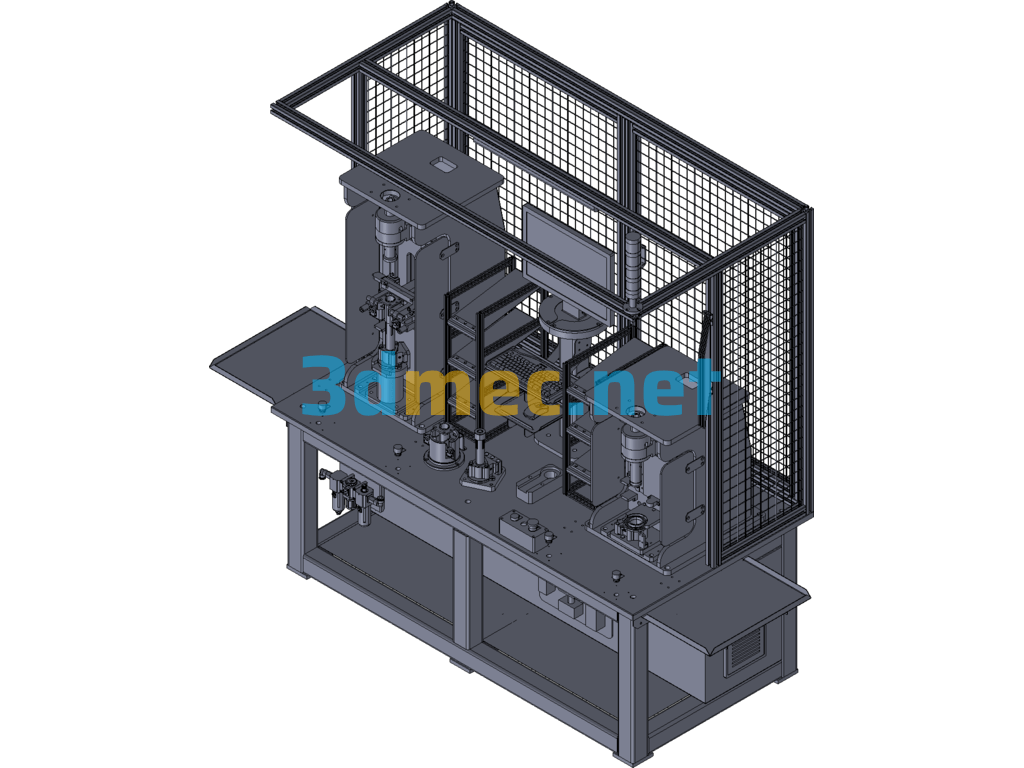 Special Machine For Pressing And Assembling Upper And Lower Pipe Strings - 3D Model Exported Free Download