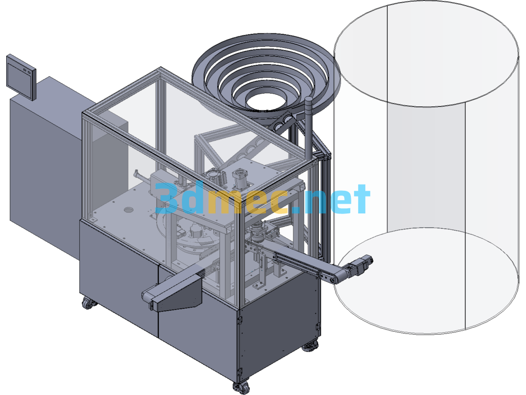 Olay Oil Cap Assembly Machine - 3D Model Exported Free Download