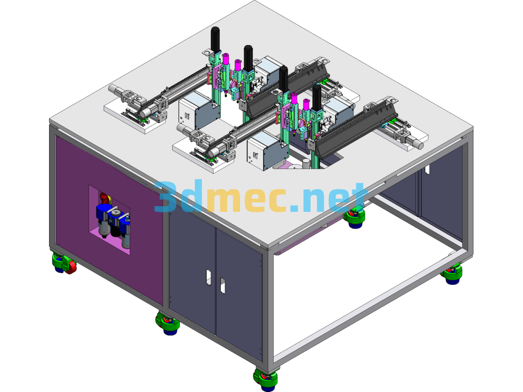 Pump Body Assembly Automatic Line - 3D Model Exported Free Download