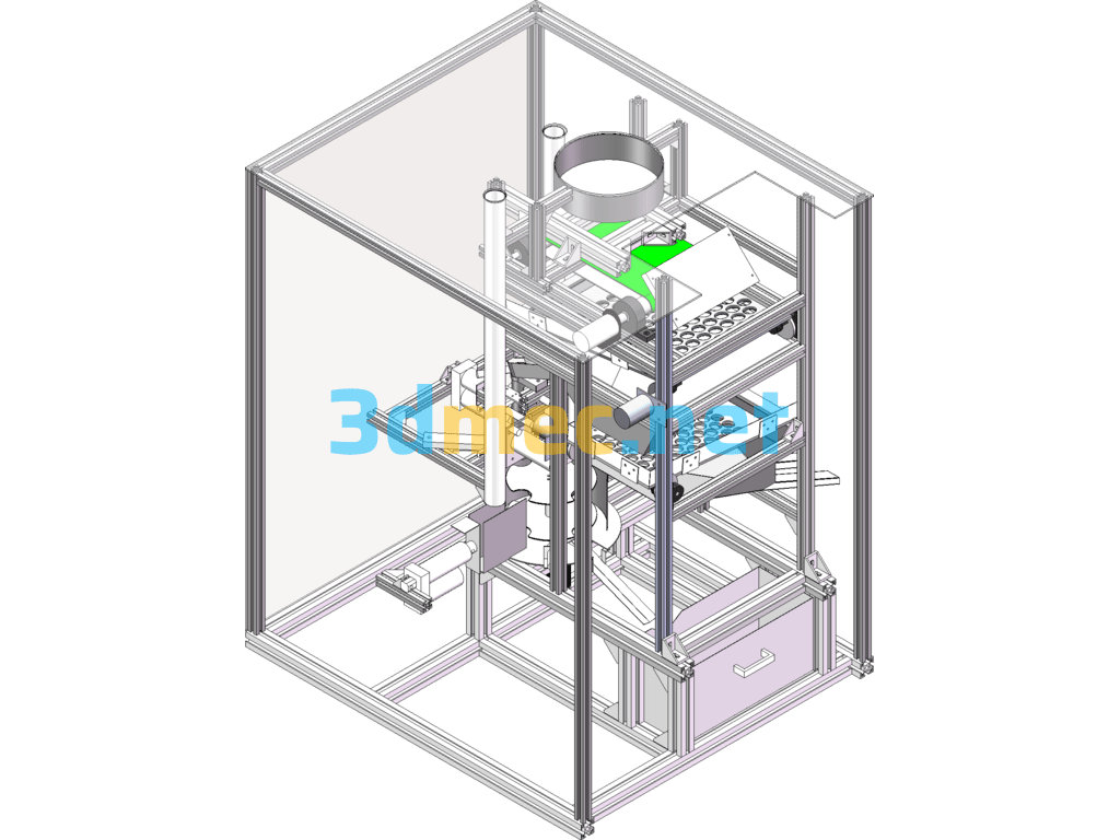 Coin Automatic Sorting, Counting And Packaging Machine - 3D Model SolidWorks Free Download