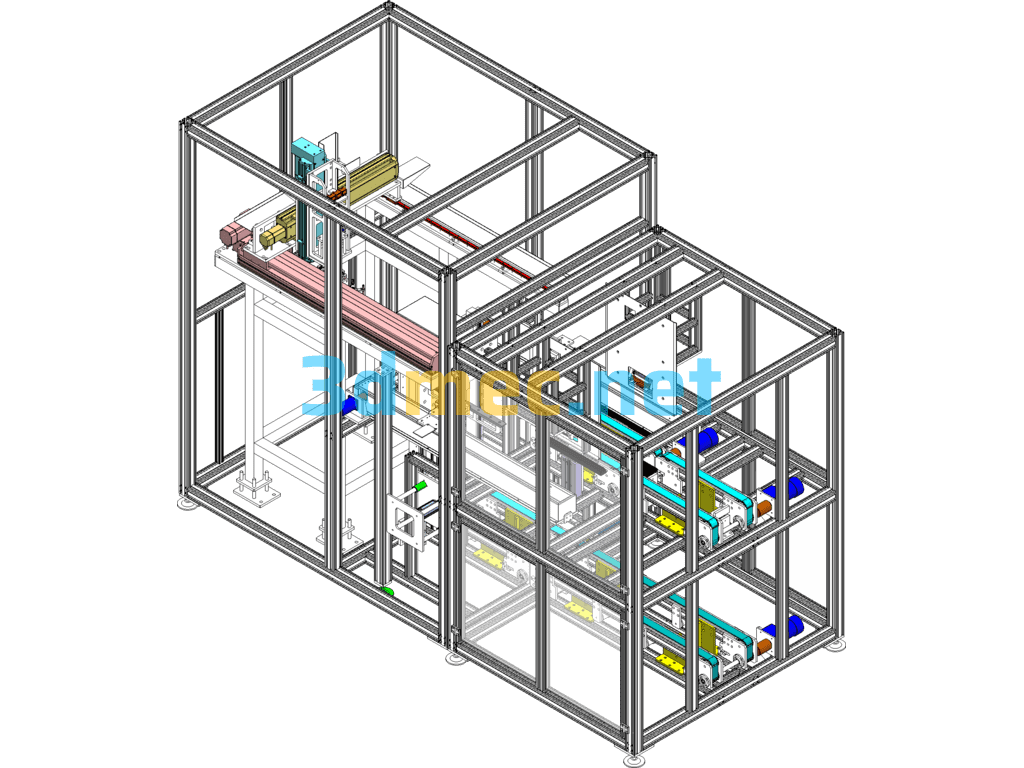 LCD Screen Automatic Loading Machine Automatic Screen Projection Equipment - 3D Model SolidWorks Free Download