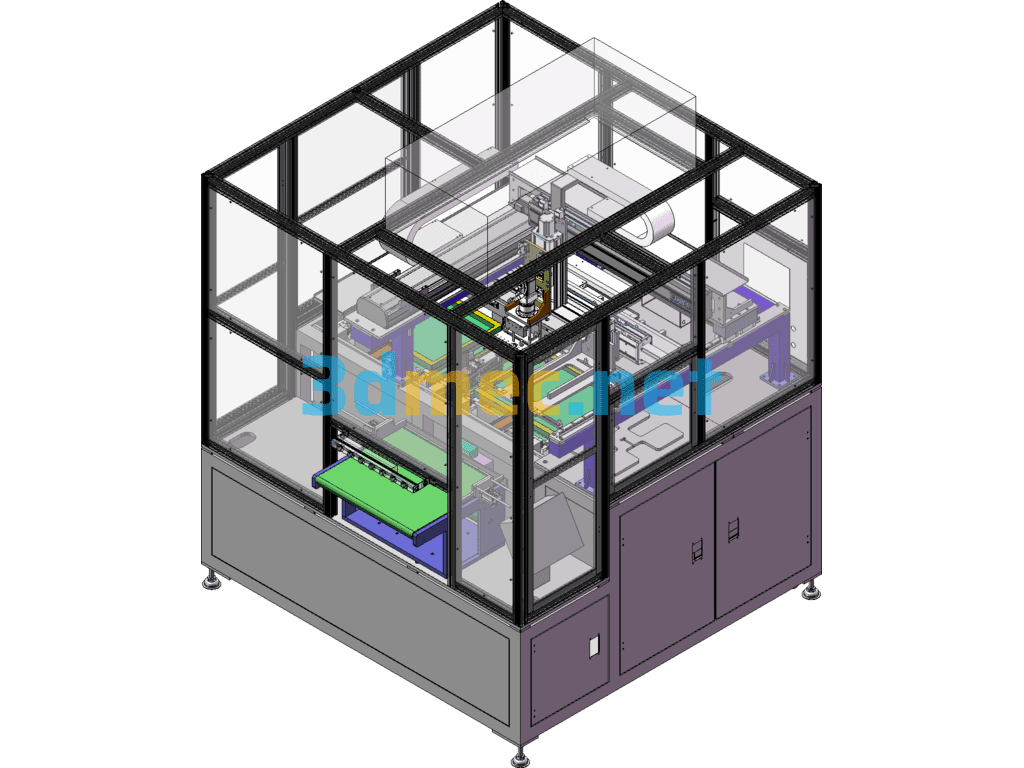 3-15.6 Inch LCD Screen Loading And Unloading Equipment - 3D Model SolidWorks Free Download