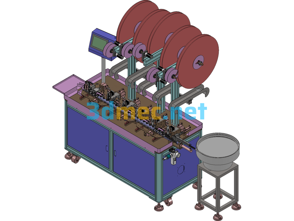 Plastic Parts Insertion PIN Detection Automatic Machine - 3D Model SolidWorks Free Download