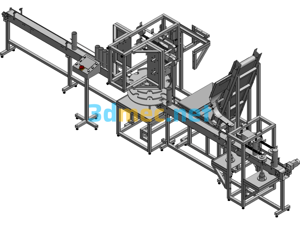 Barrel Potato Chips Automatic Filling And Capping Machine - 3D Model SolidWorks Free Download