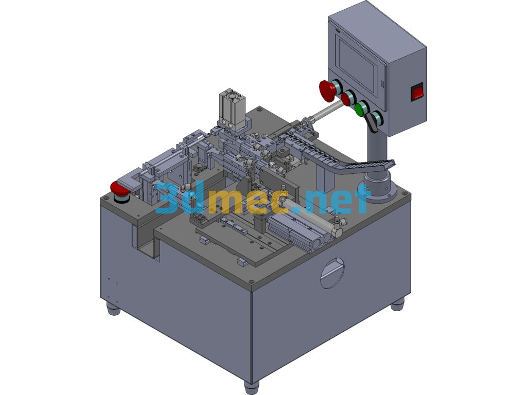 Crystal Head Automatic Cutting And Peeling Machine - 3D Model SolidWorks Free Download