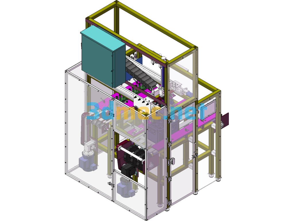 Automated Beer Packaging Machinery And Equipment - 3D Model SolidWorks Free Download