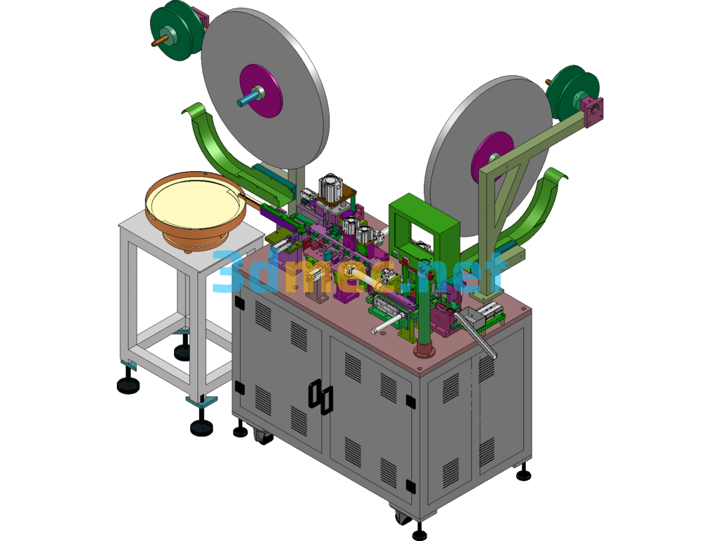 USB High Speed Automatic PIN Assembly Machine - 3D Model SolidWorks Free Download