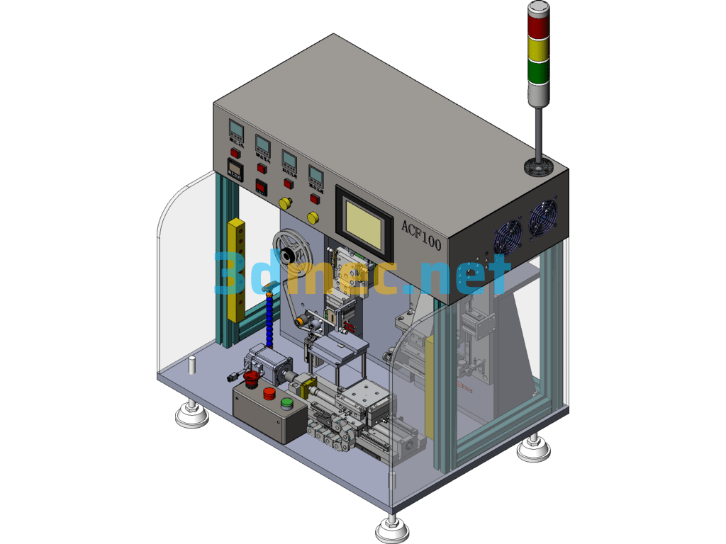 ACF Fully Automatic Labeling Machine - 3D Model SolidWorks Free Download