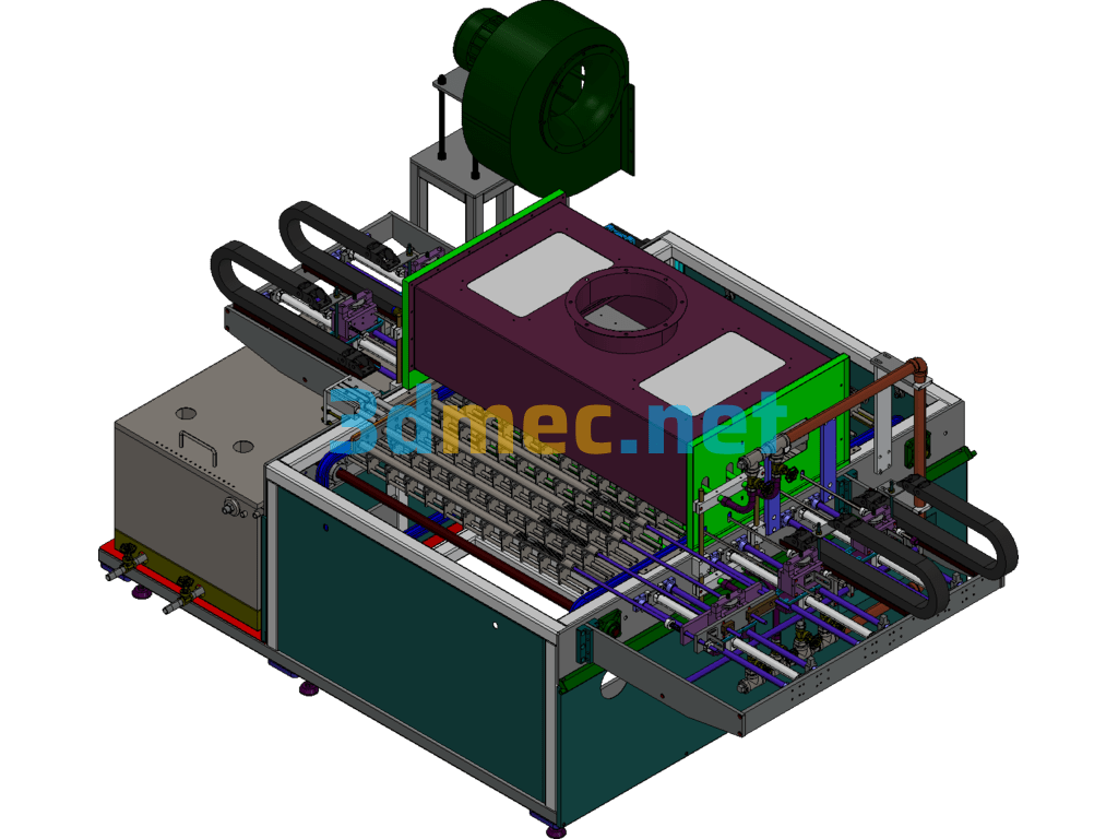 Round Rod Cleaning Machine (Mature Production) - 3D Model Exported Free Download