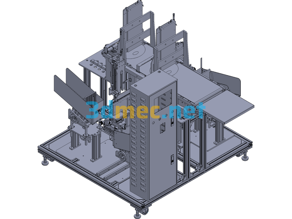 Facial Mask Folding And Bagging Machine (The Latest Drawings In The Industry) - 3D Model Exported Free Download