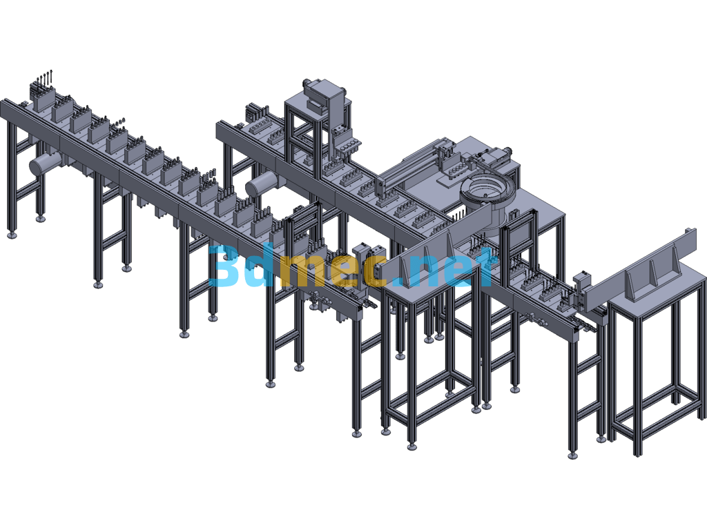 Jiemao Cream Assembly Line - 3D Model Exported Free Download