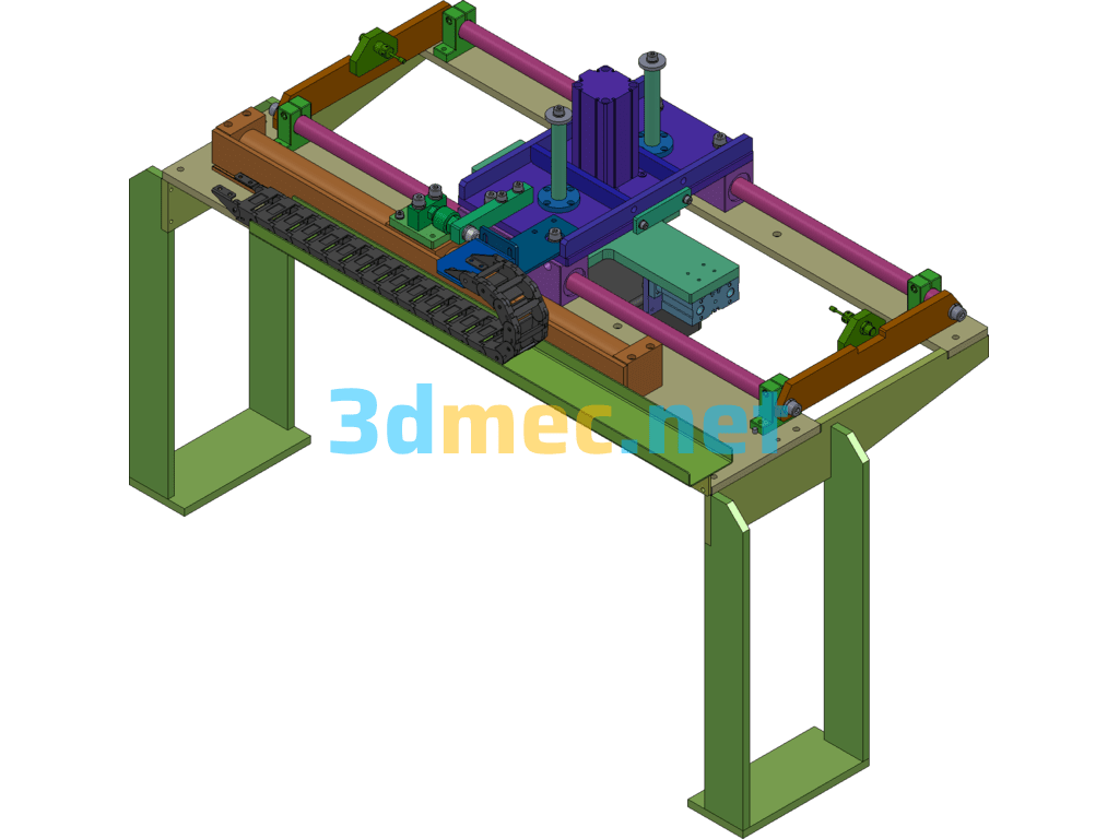 Automatic Box Cover Handling Robot - 3D Model SolidWorks Free Download