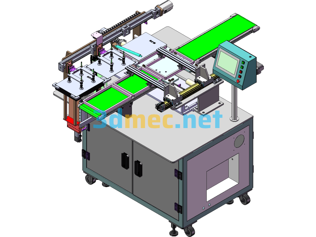 Flat Film Laminating Machine - 3D Model SolidWorks Free Download