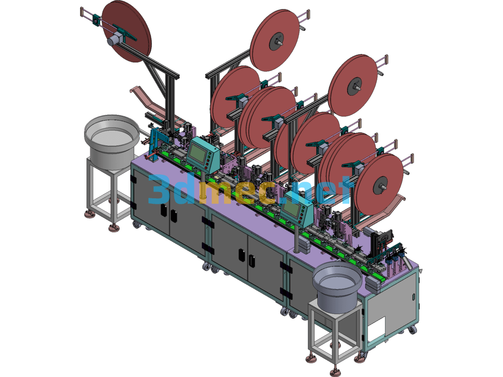 Automatic PIN Insertion Machine For Round Connectors - 3D Model Exported Free Download