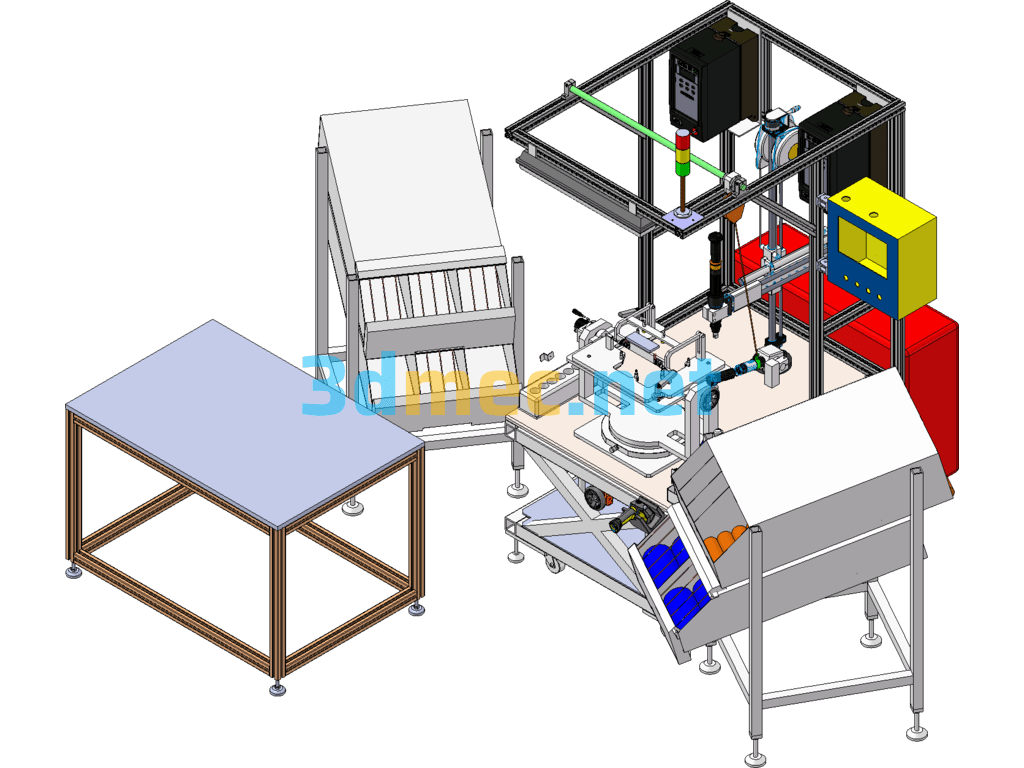 Handheld Automatic Code Scanning Screw Machine - 3D Model SolidWorks Free Download