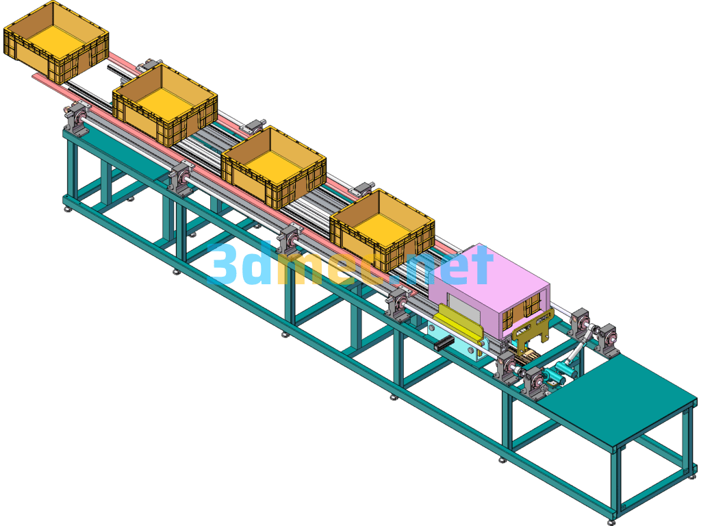 Stepping Feeding Positioning Mechanism - 3D Model SolidWorks Free Download