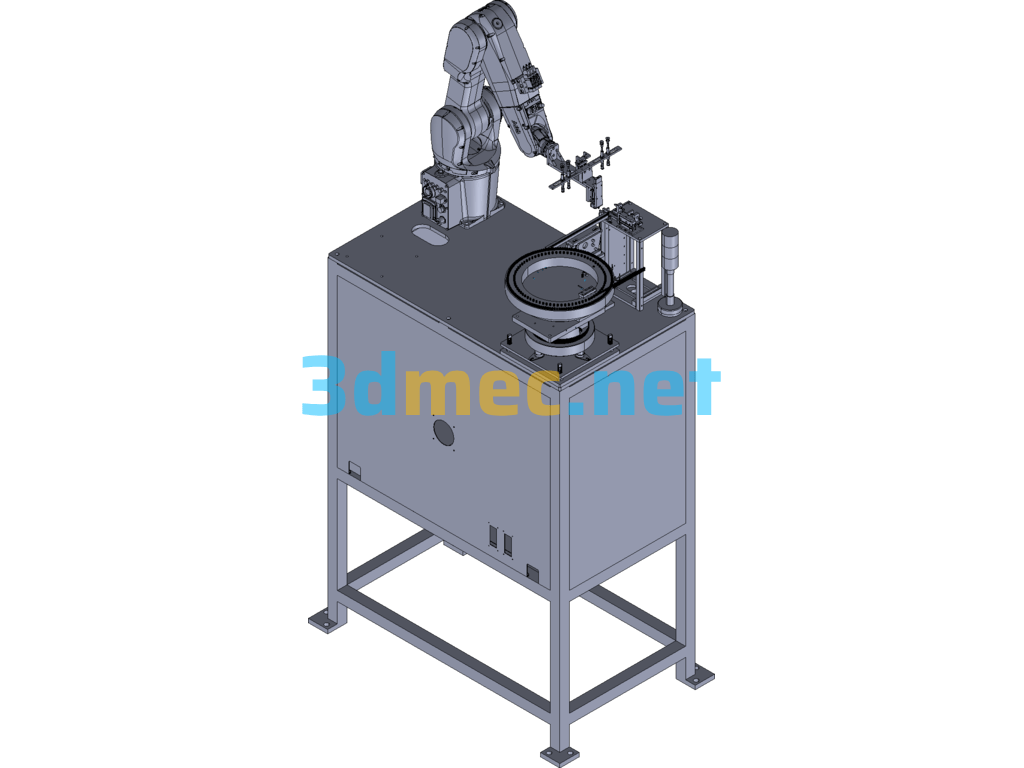 Vertical Injection Molding Machine Loading And Unloading Equipment - 3D Model Exported Free Download