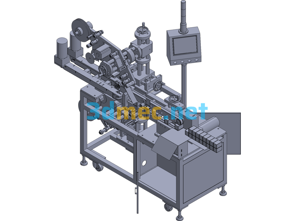 Stable Labeling Machine With Adjustable Axes - 3D Model Exported Free Download