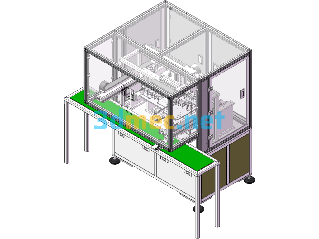 Double Y-Axis Automatic Loading And Unloading Double Pressing Machine - 3D Model SolidWorks Free Download