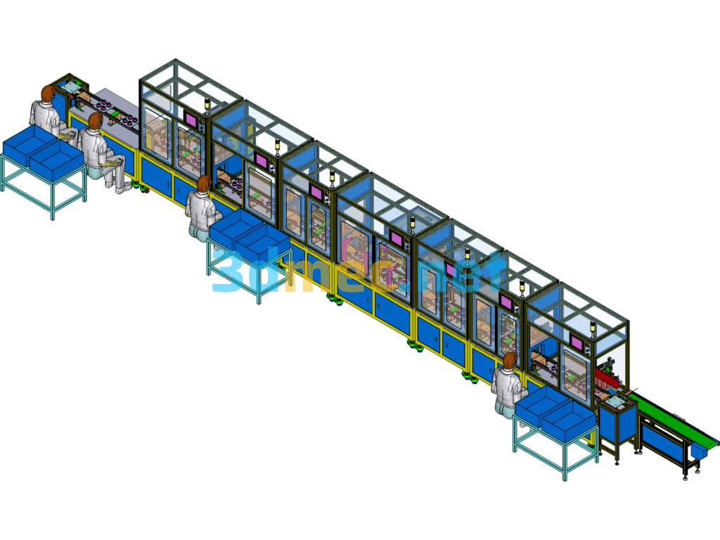 Automatic Bulb Assembly Line - 3D Model SolidWorks Free Download