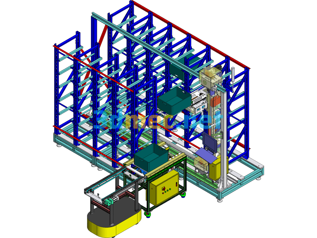 Automated Vertical Warehouse - 3D Model SolidWorks Free Download