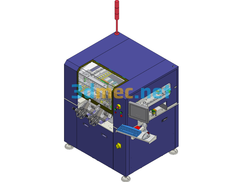 Fully Automatic Online Barcode Equipment - 3D Model SolidWorks Free Download