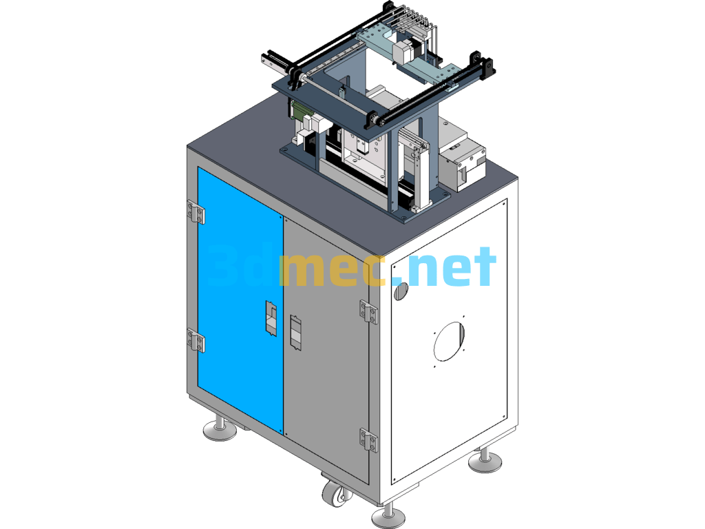 Semi-Automatic Gluing Equipment - 3D Model SolidWorks Free Download