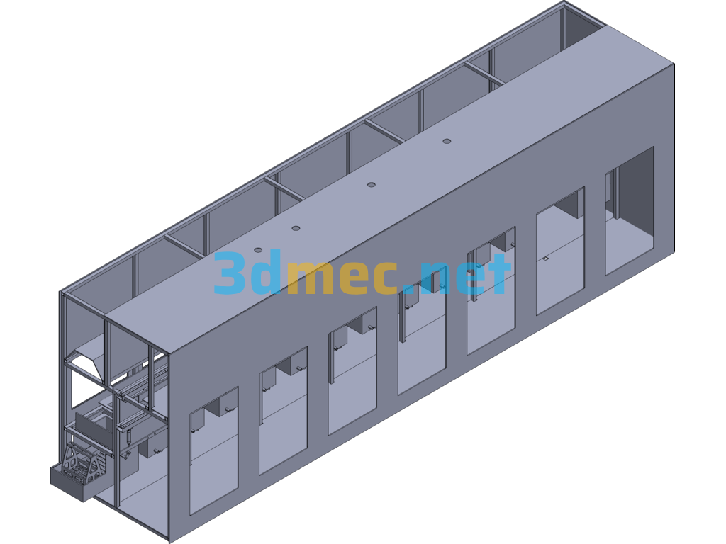 Photovoltaic Cell Velveting Cleaning Machine - 3D Model Exported Free Download