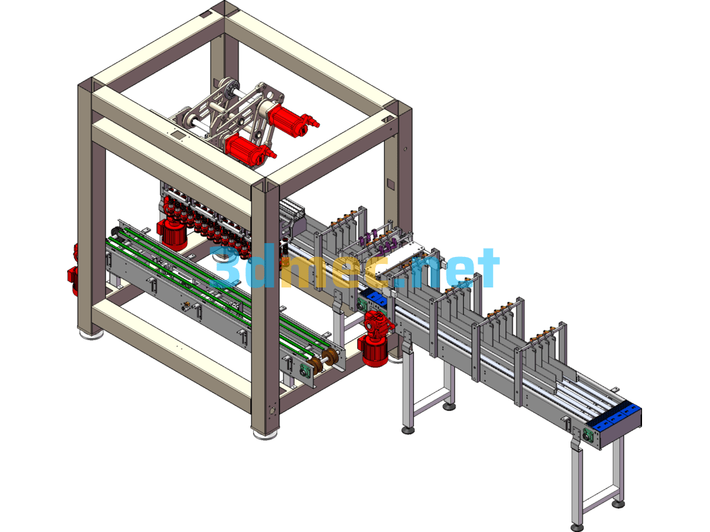 Servo Robot Automated Beverage Packing Machine - 3D Model SolidWorks Free Download