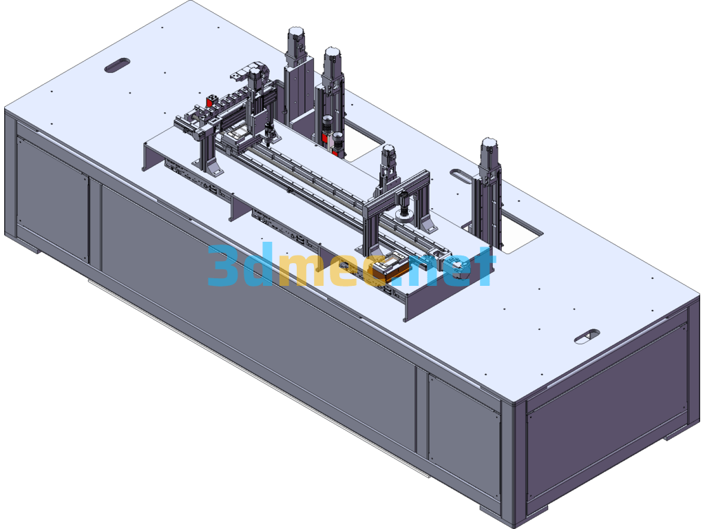 Mobile Phone Glass Screen Transmittance Testing Equipment - 3D Model SolidWorks Free Download