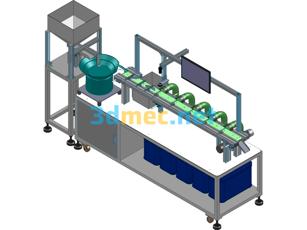 Button Appearance Inspection Machine - 3D Model Exported Free Download